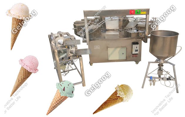 máquina para hornear con cono de helado