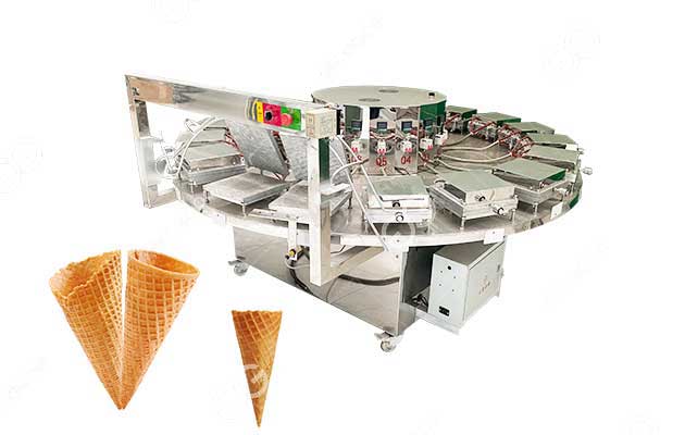 máquina del fabricante del cono de la galleta del helado